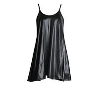 Fast fashion women's dress, rose, skull, check, spicy, boom, print, swing - Black - 10