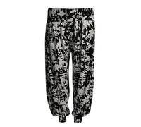 Fast Fashion Women's Harem Trousers Snake Leopard and Alphabet Print Plus Size - - 18