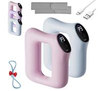 Fast Fat Burning Yoga Ring Massager,2025 Upgraded Full-Body Fascia Ring,360° Full-Body 3-in-1,5 Levels/3 Modes,Deep Tissue Vibration for Muscle Knot Recovery Relaxation (Pink+Blue)