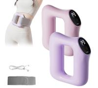 Fast Fat Burning Yoga Ring Massager, 2025 Upgraded Full-Body Fat Burning and Shaping, Full-Body Fascia Ring with Adjustable 3 Modes & 5 Intensity Levels for Fitness (Pink+Purple)