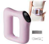 Fast Fat Burning Yoga Ring Massager, Electric Fascia Massager Rings, Full-Body Fascia Ring, Ergonomic Full Body Massage Rings with Hands-Free Strap, Portable for Back, Neck, Legs (Pink)