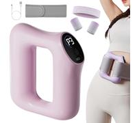 Fast Fat Burning Yoga Ring Massager, Multifunctional Ergonomic Full-Body Fascia Massager with 3 Vibration Modes 5 Intensity Levels for Muscle Relief, Portable Cordless for Home Travel(Pink)