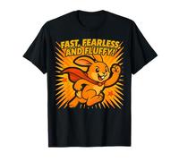 Fast Fearless and Fluffy Bunny Superhero T-Shirt
