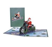Fast & Festive Santa’s Motorcycle 3D Pop Up Christmas Card