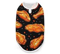 Fast Food Chicken Wings Dog Shirts Pullover Pet Vest T-shirts for Small Medium Dogs & Cats