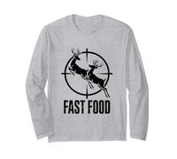 Fast Food Deer ing Buck Humor Crosshairs Long Sleeve T-Shirt