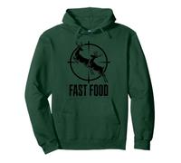 Fast Food Deer ing Buck Humor Crosshairs Pullover Hoodie