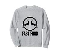 Fast Food Deer ing Crosshair Buck Humor Sweatshirt
