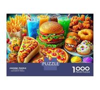Fast Food Feast Jigsaw Puzzles 1000 Pieces - Intricate Details - Premium Paperboard 70x50cm/1000pcs