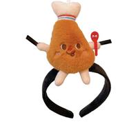Fast Food Headband Funny Cartoon Plush Hat Headband Women Washing Face Hairband Adult Child Family Gathering Headwear