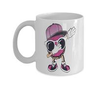 Fast Food Hip-Hop Dabbing Donut Coffee Mug Cute Tea Cup Luxury Ceramic Drinkware for Office Latte Hot Chocolate 330Ml