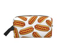 Fast Food Hot DogMakeup Trave Bag for Women,Cosmetic Large Capacity Organizer