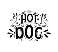 Fast Food Junk Street Food Cafe Bakery Restaurant Badge Pizza Burger Engraving Stickers 36x50.8cm Removable Without Leaving Glue Black