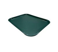 Fast Food Plastic Rectangular Serving Tray 18''x 14'' 46 x 36cm Polypropylene Cafe, Restaurant,Food Canteen Tray (Green)