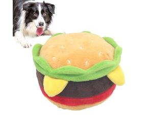Fast Food Plush Squeaky Toy Set - Hamburger, Fries & Milkshake With Crinkle Paper | Interactive BB Squeaker Sensory Toy