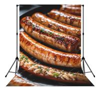 Fast Food Print Photo Studio Background 5x7ft Soft Photo Backdrop Curtain For Studio Content Creator Equipment