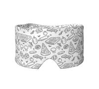 Fast Food Print Sleep Eye and Ear Muffs Mask - Soft & Breathable, Ideal for Travel, Meditation, and Nighttime Use