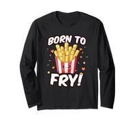 Fast Food Worker Saying, French Fries Graphic Long Sleeve T-Shirt