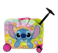 Fast Forward 18" Lilo And Stitch Kids Ride on Luggage-HardShell Rolling Travel Suitcase-Lightweight Ride On Suitcase For Kids, Multicolor, Lilo and Stitch