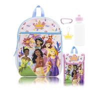 Fast Forward 5 Piece Backpack with Lunch Snack Tote Set for Kids, Princess, Daypack Backpacks