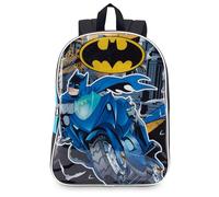 Fast Forward Batman Toddler Boy Backpack for Kids - Toddler Back Pack with Padded Straps - Little Kids Bagpack - Comfy Preschool Backpack - 15"
