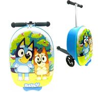 Fast Forward Bluey 18" Kid's Ride-On Suitcase - Lightweight Carry-On Foldable Scooter Luggage