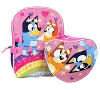 Fast Forward Bluey Backpack and Lunch Box Set Back to School Accessories Kit Personalized with Custom Name and Non-Personalized (Non-Personalized Bluey and Bingo Backpack with Lunch Kit)