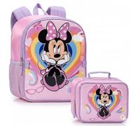 Fast Forward Children's 16" Backpacks With Lunch Bag - Licensed Characters Kids Schoolbag, Minnie Mouse, 16", Traditional Backpacks