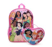 Fast Forward Disney Princess Girls Backpack and Lunch Box Set - 2 Piece 15 Inch School Backpack With Detachable Lunch Bag Set, Size One Size, Disney Princess Heart Lunch