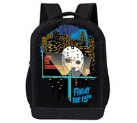 Fast Forward Friday the 13th Backpack for Kids | Friday the 13th Bookbag Featuring Jason Mask Graphic | Toddler Travel Bag, Lightweight Backpack for School | Ages 3+