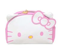 Fast Forward Hello Kitty Cosmetic Makeup Bag Officially Licensed 9 Inch Pink and White Leather Toiletry Tote Bag