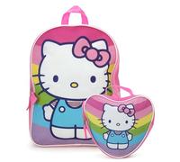 Fast Forward Hello Kitty Girls Backpack and Lunch Box Set - 2 Piece 15 Inch School Backpack With Detachable Lunch Bag Set, Size One Size, Hello Kitty Heart Lunch