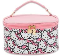Fast Forward Hello Kitty Sanrio Cosmetics Vanity Pouch Bag Make Up Tote Authentic Metal Charm