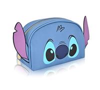 Fast Forward Hello Kitty, Stitch or Minnie Mouse Makeup Bag for Women | Minnie Mouse PU Leather Travel Toiletry Bag for Women, Stitch - Blue
