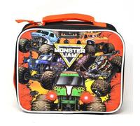Fast Forward Insulated Lunch Bag for Kids with Handle - Monster Jam Pattern - Soft Reusable Lunch Box for Boys and Girls, School, Daycare and Travel