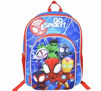 Fast Forward Kids Backpack- Spidey & Friends 16" Backpack with Molded Front Pocket & Printed Straps- Lightweight School Bookbag - Perfect for Preschool & Elementary Boys