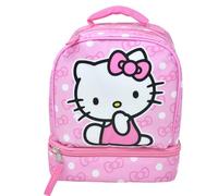 Fast Forward Kids Insulated Lunch Bag with Handle - Hello Kitty Drop Bottom Lunch Bag Design - Reusable Soft Cooler Lunch Box for Boys & Girls, School, Daycare & Travel