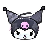 Fast Forward Kids Insulated Lunch Bag with Handle - Hello Kitty Kuromi Head Shaped Design - Reusable Soft Cooler Lunch Box for Boys & Girls, School, Daycare & Travel