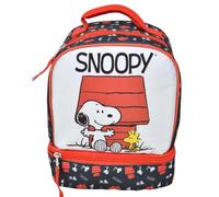 Fast Forward Kids Insulated Lunch Bag with Handle - Peanuts Snoopy Drop Bottom Lunch Bag Design - Reusable Soft Cooler Lunch Box for Boys & Girls, School, Daycare & Travel