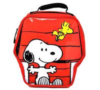Fast Forward Kids Insulated Lunch Bag with Handle - Peanuts Snoopy Head Shaped Rectangle Lunch Bag Design - Reusable Soft Cooler Lunch Box for Boys & Girls, School, Daycare & Travel