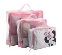 Fast Forward Minnie Mouse 3-Piece Packing Cube Set | Minnie Mouse Travel Accessories | Travel Bags Luggage Organizer for Kids, Unisex | Minnie Kid Travel Size Travel Cubes for Packing