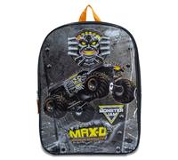 Fast Forward Monster Jam Backpack for Kids - Max-D Kids Backpack - Monster Truck Bookbag with Laptop Sleeve - Toddler Book Bag with Side Pockets and Padded Straps - Spacious Children's School Bag