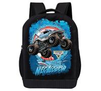 Fast Forward Monster Jam Backpack for Kids | Monster Jam Bookbag Featuring Megalodon Monster Truck Graphic | Toddler Travel Bag, Lightweight Backpack for School | Ages 3+
