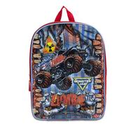 Fast Forward Monster Jam Backpack for Kids - Zombie Kids Backpack - Monster Truck Bookbag with Laptop Sleeve - Toddler Book Bag with Side Pockets and Padded Straps - Spacious Children's School Bag