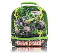 Fast Forward Monster Jam Grave Digger Lunch Bag for Boys | Insulated Drop Bottom Lunch Box with 3D Design | Monster Truck Lunch Bag for Kids and Toddlers | Ages 3+