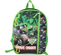 Fast Forward Monster Jam16 Kids Backpack - Colorful Cartoon School Bag with Front Pocket & Side Mesh, Lightweight Travel Backpack for Boys & Girls