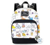 Fast Forward New York Disney Cats and Dogs Preschool Backpack for Kids, Toddlers 5 Pc School Supplies Bundle with 10 inch Mini Backpack, Stickers Featuring 101 Dalmatians, Aristocats, Lady the Tramp,