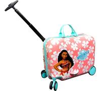 Fast Forward Ride-On 18" Suitcase For Kids/Tow-Along Toddler Carry-On Luggage With Wheels, Multicolor, L, Moana
