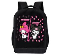 Fast Forward Sanrio Hello Kitty My Melody Kuromi Backpack Shoulder Bag for Girls, Boys, Toddlers - 18" Backpack for School, Kuromi/My Melody, 18 Inch, Daypack Backpacks