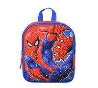 Fast Forward Spiderman 10 Inch Small Mini Backpack for Boys, Lightweight Toddler Backpack for School, Travel & Preschool, Red Blue Superhero Bag